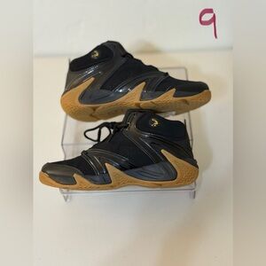 Black and Brown High-Top Sneakers